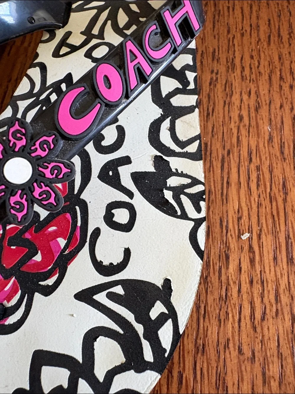 Coach Kerrie jelly print flip flops